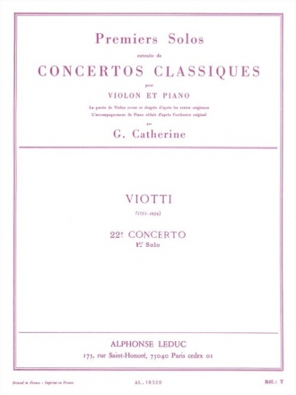 1. SOLO DE CONCERTO NO.22 POUR VIOLON ET PIANO CATHERINE, GEORGES, ED