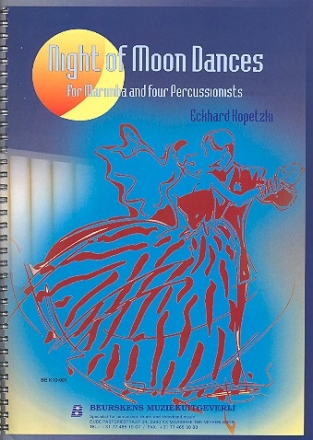 Night of Moon Dances for marimba solo with 4 percussionists score and parts