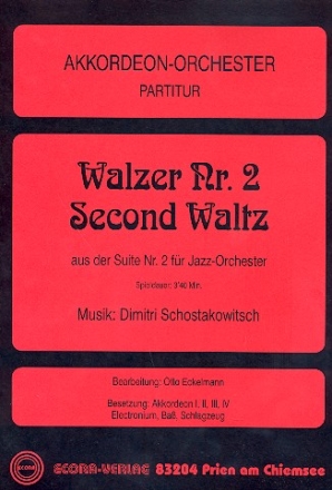 Walzer Nr.2 aus der Suite Nr.2 fr Jazz-Orchester (Akkordeonorchester) Partitur