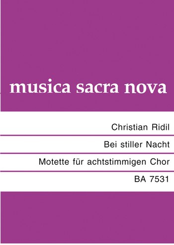 BEI STILLER NACHT PASSIONS-CHORALMOTETTE FUER GEM CHOR (SSAATTBB) A CAPPELLA