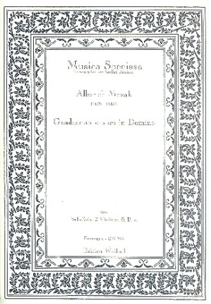 Gaudeamus omnes in domino fr Bass, 2 Violinen und Bc Partitur und Stimmen