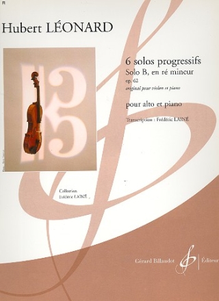 Solo progressif re mineur op.62,2 pour alto et piano