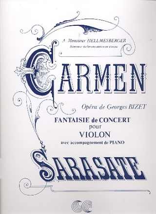 Carmen fantaisie op.25 pour violon et piano