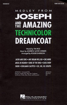 Joseph and the amazing Technicolor Dreamcoat - Medley for mixed chorus (sab) and piano ad lib