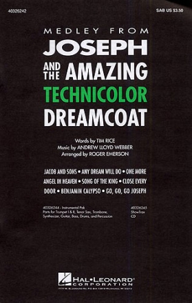 Joseph and the amazing Technicolor Dreamcoat - Medley for mixed chorus (sab) and piano ad lib