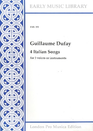 4 Italian songs for 3 voices or instruments 3 scores