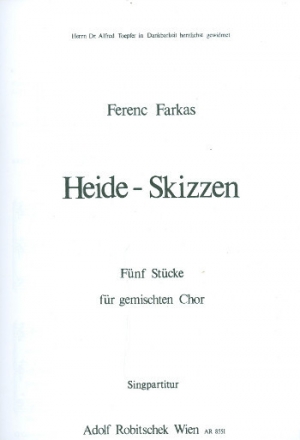 Heideskizzen fr gem Chor a cappella Partitur