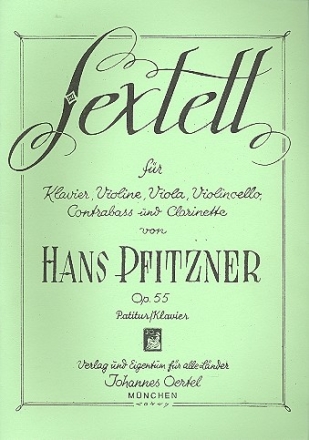 Sextett op.55 fr Klarinette, Streicher und Klavier Partitur (ohne Umschlag)