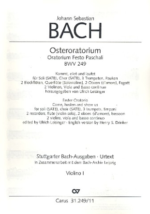 Osteroratorium BWV249 fr Soli, Chor und Orchester Violine 1