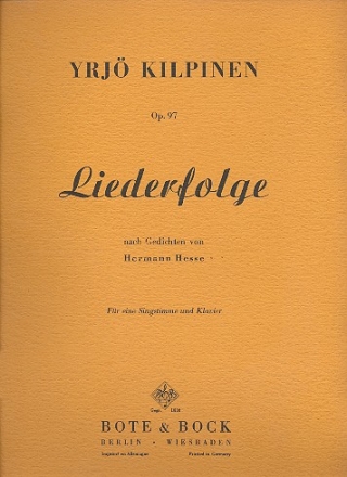 Liederfolge op.97 nach Gedichten von Hermann Hesse fr Gesang und Klavier