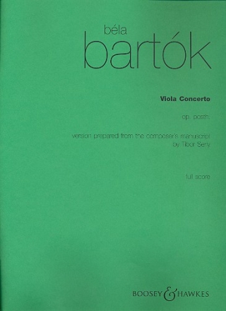 Violakonzert op. posth. fr Viola und Orchester Partitur