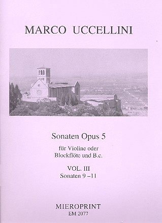 Sonaten op.5 Band 3 (Nr.9-11) für Blockflöte und Bc
