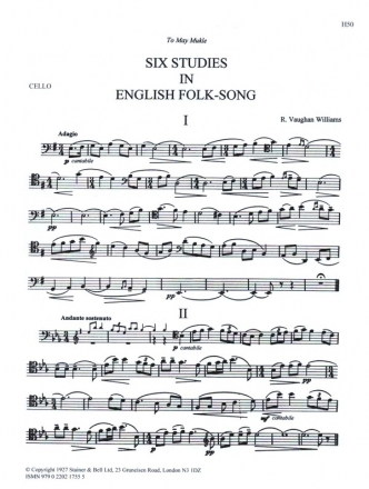 6 Studies in English Folk Song for cello