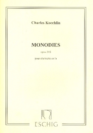 Monodies op. 216 pour clarinette en la