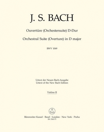 OUVERTURE BWV1069 SUITE D-DUR FUER ORCHESTER,  VIOLINE 2 GRUESS, HANS, ED
