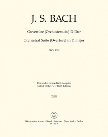 OUVERTURE BWV1069 SUITE D-DUR FUER ORCHESTER,  VIOLA GRUESS, HANS, ED