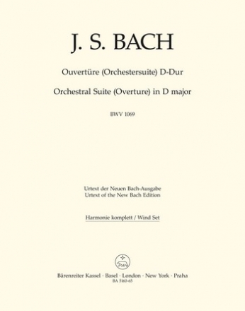 OUVERTURE BWV1069 SUITE D-DUR FUER ORCHESTER,  HARMONIESTIMMEN GRUESS, HANS, ED