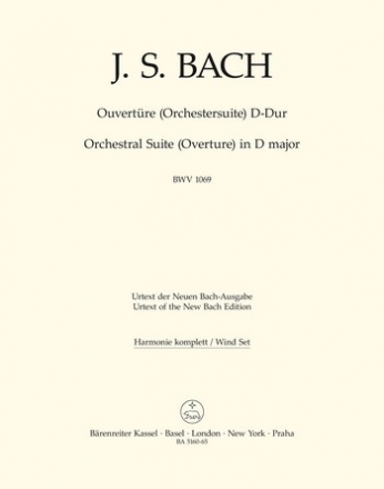 OUVERTURE BWV1069 SUITE D-DUR FUER ORCHESTER,  HARMONIESTIMMEN GRUESS, HANS, ED