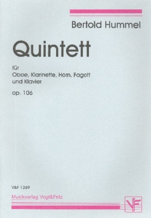 Quintett op.106 fr Oboe, Klarinette, Horn, Fagott und Klavier Partitur und Stimmen