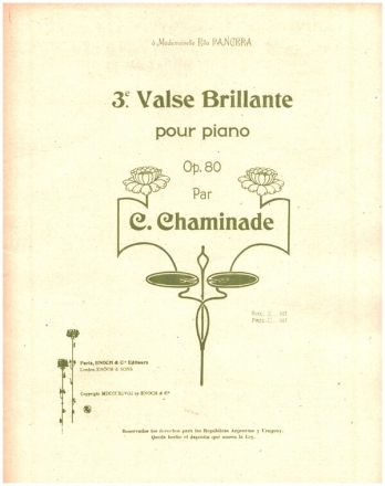 VALSE BRILLANTE OP.80,3 POUR PIANO