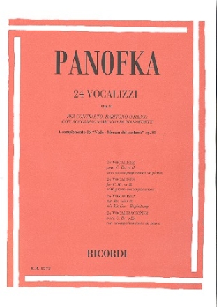 24 vocalizzi op.81 per contralto, baritono (basso) e pianoforte