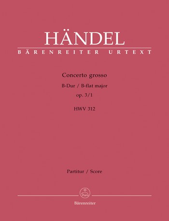 Concerto grosso B-Dur op.3,1 fr Orchester Partitur