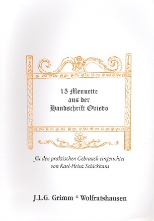 15 Menuette aus der Handschrift Oviedo  per salterio (fr Psalterium)