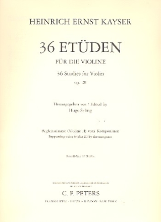 36 Etden fr die Violine op.20 Violine 2