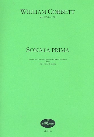 Sonata prima fr 2 Viole da gamba oder 3 Viole da gamba Partitur und Stimmen