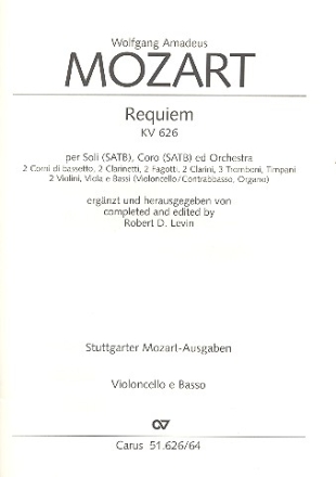 Requiem d-Moll KV626 fr Soli, gem Chor und Orchester Violoncello/Kontrabass