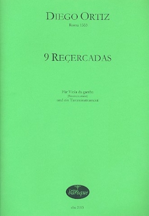 9 Recercadas fr Viola da gamba (Bainstrument) und ein Tasteninstrument