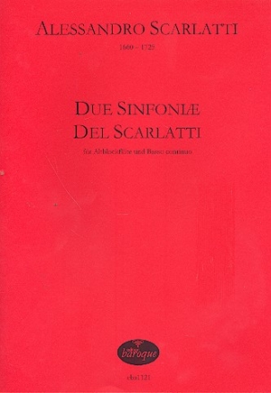 2 sinfoniae del Scarlatti fr Altblockflte und bc