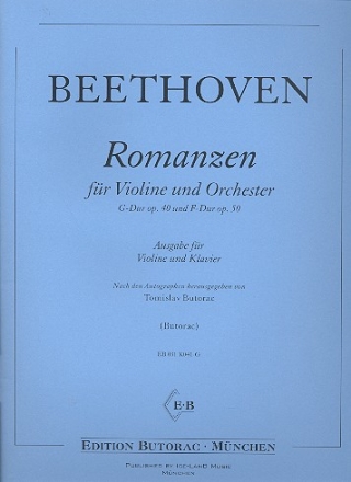 2 Romanzen G-Dur op.40 und F-Dur op.50 fr Violine und Klavier