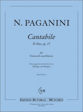 Cantabile D-Dur op.17 fr Violoncello und Klavier von Morgen, Bearb.