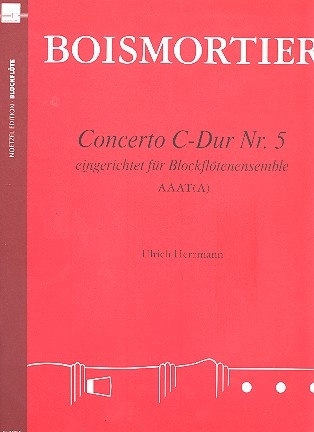 Concerto C-Dur Nr.5  fr 4 Blockflten (AAAT/A) Partitur und Stimmen