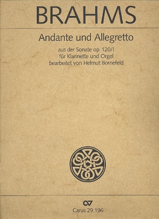 Andante und Allegretto aus der Sonate op.120,1 fr Klarinette und Orgel