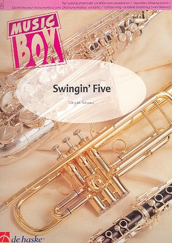 Swingin' five for wind quinetet (flexible instrumentation) score and parts