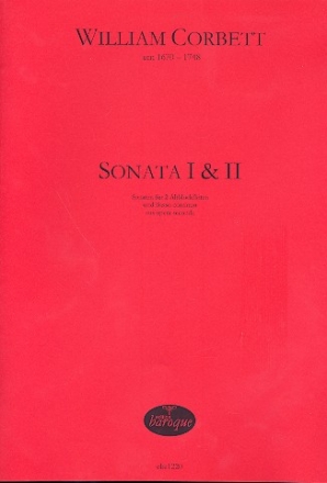 Sonata Nr.1 und Nr.2 fr 2 Altblockflten und Bc