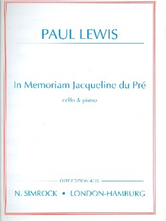In memoriam Jacqueline du Pr fr Violoncello und Klavier
