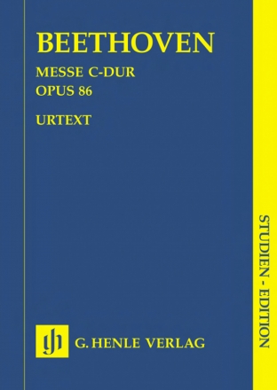 Messe C-Dur op.86 fr Soli, gem Chor und Orchester Studienpartitur