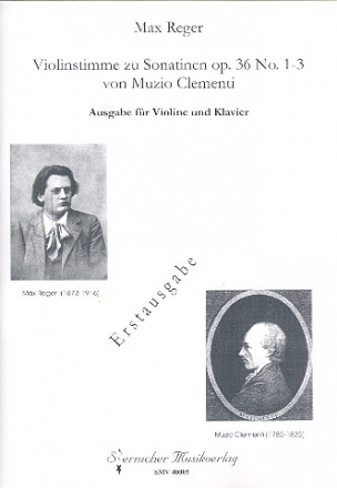 Violinstimme zu Sonatinen op.36 Nr.1-3 (Clementi) fr Violine und Klavier