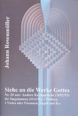 Siehe an die Werke Gottes fr 5 Stimmen (SSATB) und Instrumente Partitur