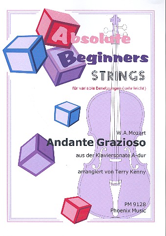 Andante grazioso Sonate A-Dur fr Klavier fr Streicherensemble Partitur und Stimmen