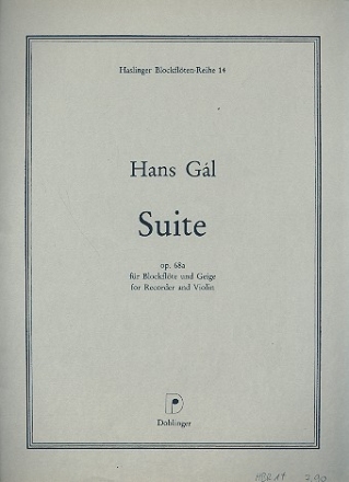 Suite op.68a fr Blockflte und Violine