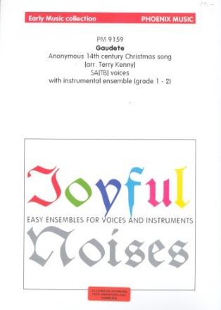 Gaudete fr Singstimmen (SA(TB)) und variable Besetzung Partitur und Stimmen