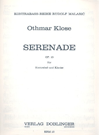 Serenade op.13 fr Kontrabass und Klavier Malaric, Rudolf, Ed