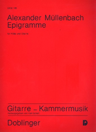 Epigramme fr Flte und Gitarre Scheit, Karl, Ed