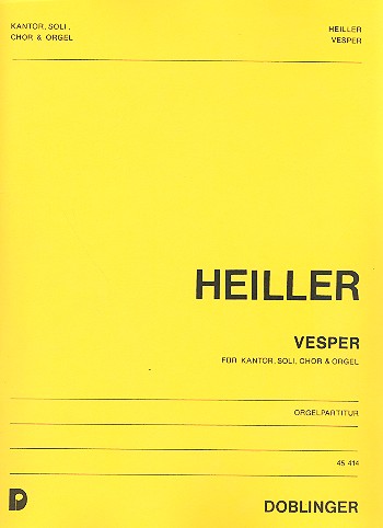 Vesper fr Kantor, Soli, gem Chor und Orgel Orgelpartitur