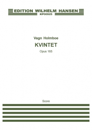 Quintett op.165 fr 2 Violinen, Viola, Violoncello und Kontraba Partitur