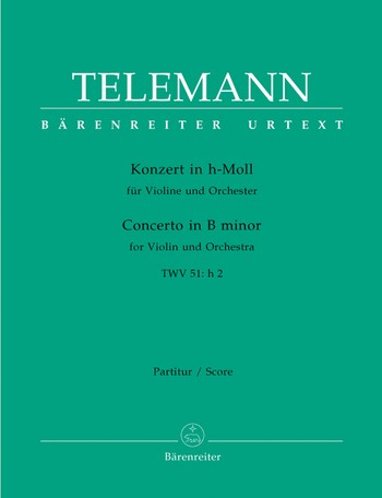 KONZERT H-MOLL TWV51: H2 FUER VIOLINE UND ORCHESTER PARTITUR